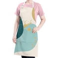 thumbnail image 5 of Teal Gold Splash Marble Apron-Garden Aprons for Women with Pockets-Cotton Linen Waterproof Kitchen Cooking Gardening Aprons Adjustable for Kitchen,Cooking,BBQ and Salon 33x27 Inch, 5 of 7