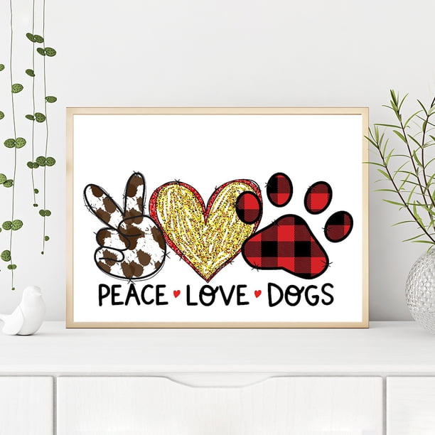 Cuadros Decorativos Pintura de diamante artesanal, mosaico redondo completo, imagen hecha a mano de amor dulce, decoración del hogar Ndcxsfigh Nuevos Originales
