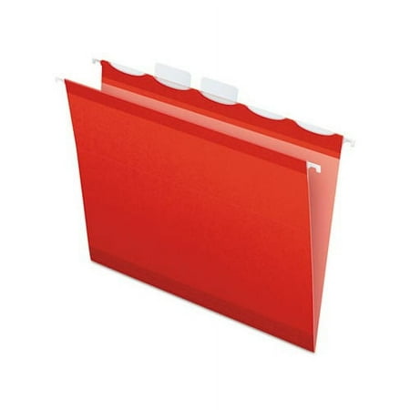 UPC: 0078787426238 | Ready-Tab Colored Reinforced Hanging Folders Letter Size  1/5-Cut Tab  Red  25/Box