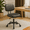 Dark Black, variant on CONCETTA Ergonomic Home Office PU Leather Desk Chair, Small Space, Armless Rolling Chair for Adults, White