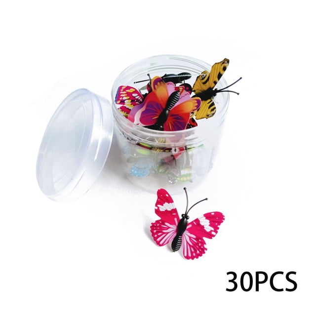 Office Stationery Trellises Decoration Thumb Tacks Metal 30pcs A 10 Pack New Style Butterfly PVC Multicolor Drawing Pins