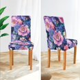thumbnail image 3 of Yayeee 2 Pack Dining Chair Covers Stretch Parson Chairs Slipcovers Seat Protector, Colorful Art Flowers, 3 of 6
