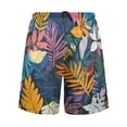 thumbnail image 2 of Men’s Sleep Shorts Relaxed Fit Lounge Pants with Pockets Mens Pajama Loungewear Home Wear Comfort Colorful Various Leaves Small, 2 of 7