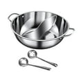 thumbnail image 2 of deevoka Stainless Steel Chinese Double Sided Pot Set Cookware for Party Household Home 36cm, 2 of 9