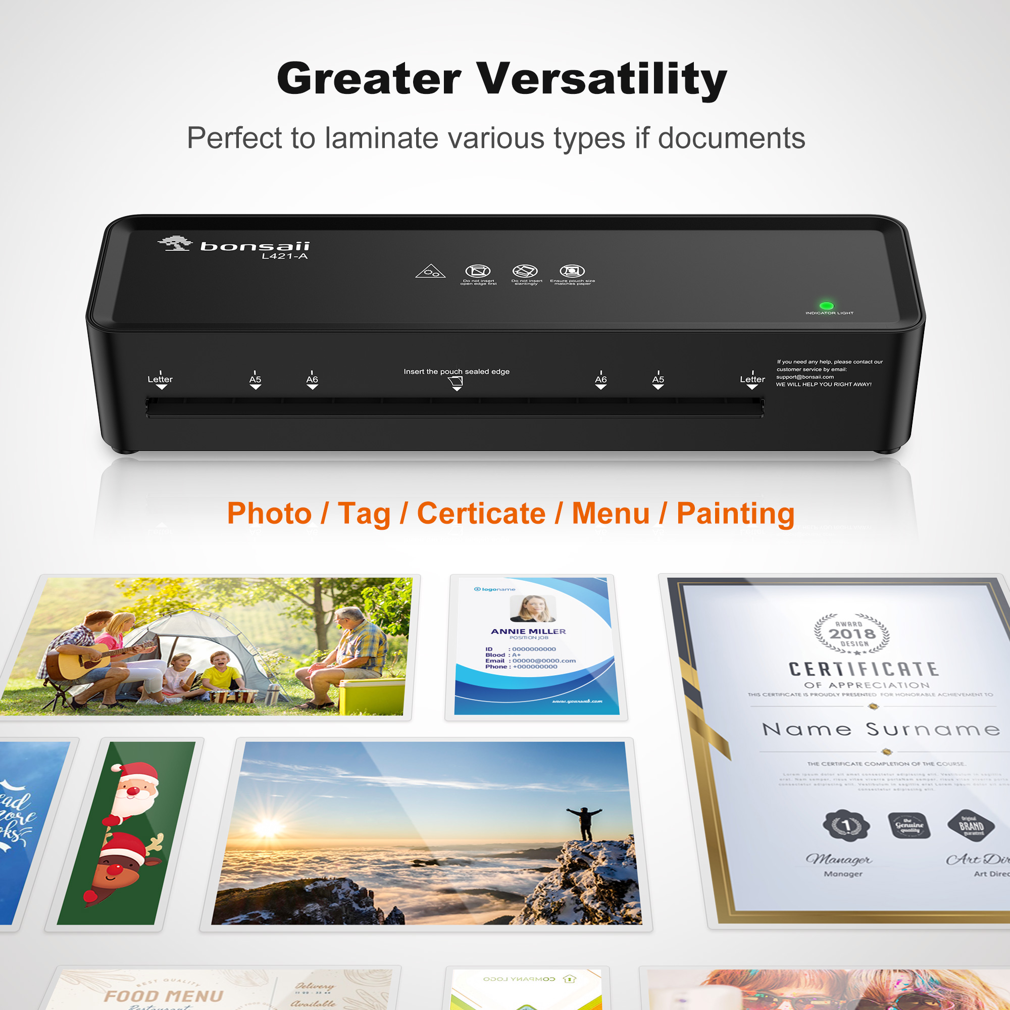 Bonsaii A4 Thermal Laminator with Laminating Sheets photo 7