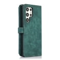 thumbnail image 4 of Crossbody Wallet Case for Samsung Galaxy S22 Ultra with RFID Blocking Card Slot Holder, Magnetic Flip Folio Purse Case, PU Leather Zipper Handbag with Detachable Lanyard Strap Phone Case,Darkgreen, 4 of 10