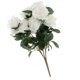 thumbnail image 5 of Decoración de la de la boda del hogar del ramo de flores de seda de la rosa francesa artificial de 10 cabezas Blanco Sunnimix Flores rosas francesas artificiales, 5 of 8