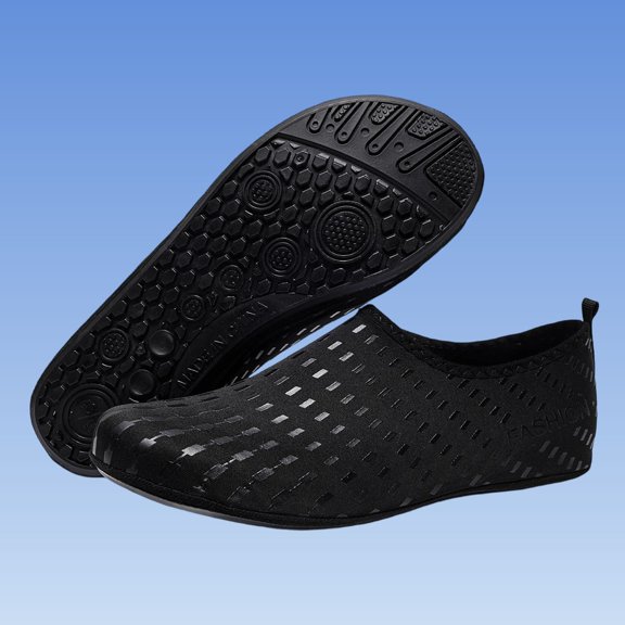 Aobny Water Shoes Ladies Shoes Shoes for Pool Flatform Slip On Water Shoes Beach Swim Shoes Shoes Flat Heel Soft Toe Black Round Toe Casual Shoes for Women,Size 40-41