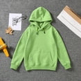 thumbnail image 4 of Toddler Girls Sweatshirt Solid Long Sleeve Patchwork Hooded Thickened Warm Pullover Sweatshirts for Girls 3T-4T, 4 of 4