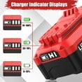 thumbnail image 3 of 2Packs 20V 8.0Ah High Capacity V20 Lithium Replacement Battery and CMCB104 Charger Compatible with Craftsman 20 Volt Battery MAX CMCB205 CMCB204 CMCB206 CMCB202 CMCB201 Cordless Power Tools(Red), 3 of 7