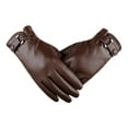 thumbnail image 2 of Guantes de invierno impermeables Hugo para hombre con pantalla Café, 2 of 8