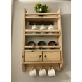 thumbnail image 4 of Wood Storage Shelf / spice rack wall mount, farmhouse kitchen organization, pantry storage, jar shelf, oil display, rustic tea coffee shelf, 4 of 4