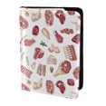 thumbnail image 2 of Pofeuu Different Meat Print Travel Document Organizer Passport Holder Men Women for Family (6.5 in x 4.5 in),Wallet Holder Credit Card Clutch Bag Case, 2 of 5