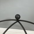 thumbnail image 6 of Rustic Black Sturdy Console Coffee Table Tempered Glass Surface for Living Room, 6 of 9