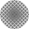 thumbnail image 1 of Ahgly Company Indoor Round Patterned Off-White Novelty Area Rugs, 6' Round, 1 of 6