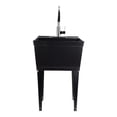 thumbnail image 6 of 19 Gallon Black Utility Sink with High Arc Pull-Down Stainless Steel Kitchen Faucet 6503BLKSS, 6 of 9