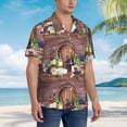 thumbnail image 3 of Fotbe Bottle Glass Red Wine Camisa Hawaiana para Hombre Unisex – Camisa Casual de Verano con Botones de Manga Corta de Algodón y Lino,Medium, 3 of 7