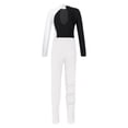 thumbnail image 4 of vastwit Kids Girls Gymnastics Ballet Dance Leotard Long Sleeve Dancewear Bodysuit Skating Jumpsuit White-A 14, 4 of 5