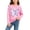 Pink, variant on Girls Long Sleeve Shirt Butterfly Printed Versatile Basic Casual Layering Top Cute Graphic Tee for Kids(Purple,7-8 Years)