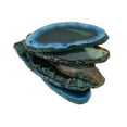 thumbnail image 4 of 6 discos de cristal de cuarzo pulido hechos de geodas de ágata como colgantes para el verde, 4 of 7