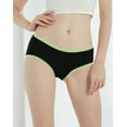 thumbnail image 3 of INNERSY Teen Girls Underwear Cotton Briefs Black Girls Panties 6 Pack (14-16 Years,Black With Neon Hem), 3 of 8