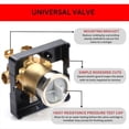 thumbnail image 2 of R10000 UNBX Shower Valve Body, for Shower Faucet Decoration Kit, Bathroom Concealed Valve Diverter, 2 of 6