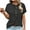 Black, variant on WIZUTIZ Tops Women's Flowy Elegant Loose Fit Tshirt Short Sleeve Fashion Solid T-shirt Cotton Soft V-Neck Tshirts Plus Cotton Linen Tee Tops Tunics Work Out Ladies Blouse Shirts Black S