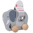 thumbnail image 2 of Hape: Push & Pull Elephant - Gray - Wooden Toy, Push-Pull-Grab, Animal Play Figurine, String Cord Take Along Toy, Baby, Toddler & Kids Ages 1+, 2 of 10