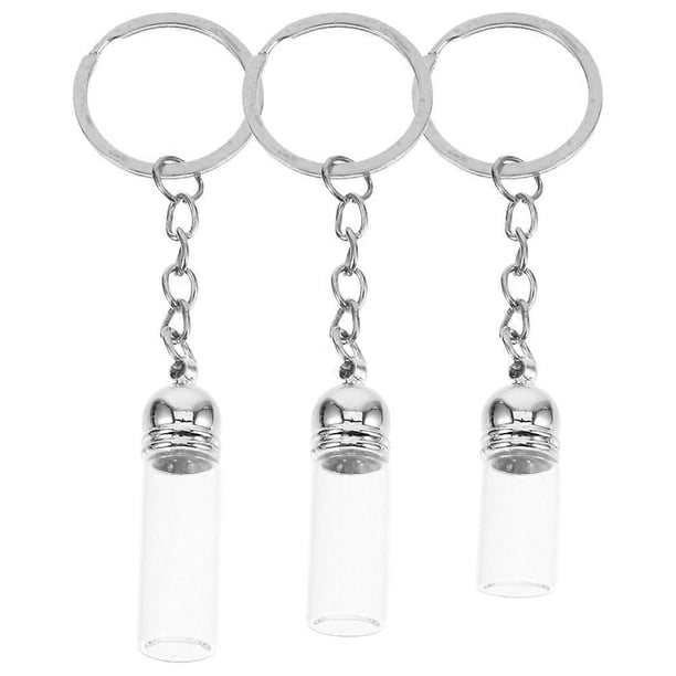 3Pcs Glass Bottle Pendant Essential Oil Bottle Key Chain Perfume Bottle Key Chain Wallet Keychain