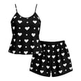 thumbnail image 5 of FchengtaiS Women's Plus Size Pajama Set Heart Print Loungewear Cami Top and Shorts Sleepwear Lounge Summer Pjs, 5 of 7