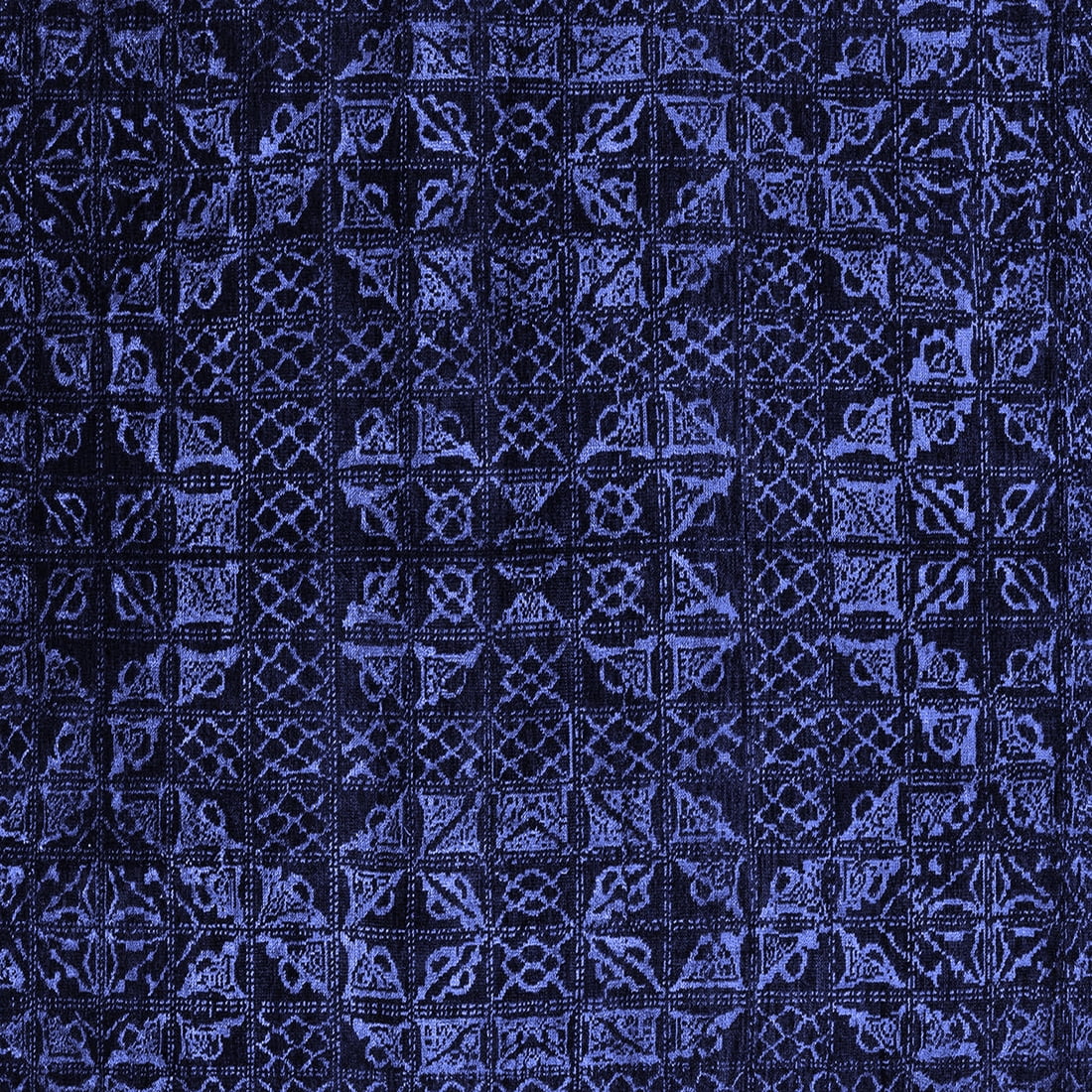 Ahgly Company Indoor Square Abstract Blue Modern Area Rugs, 7' Square ...