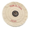 thumbnail image 3 of 6 Inch Cloth Buffing Polishing Wheel 1/2In Polish Grinder White Pad Flannel, 3 of 8