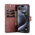 thumbnail image 7 of for iPhone 16 Plus Case, PU Leather Detachable Vintage Wallet Flip Magnetic Clousure Drop Protective Slim Phone Case Cover for iPhone 16 Plus with Card Holder - Red, 7 of 7