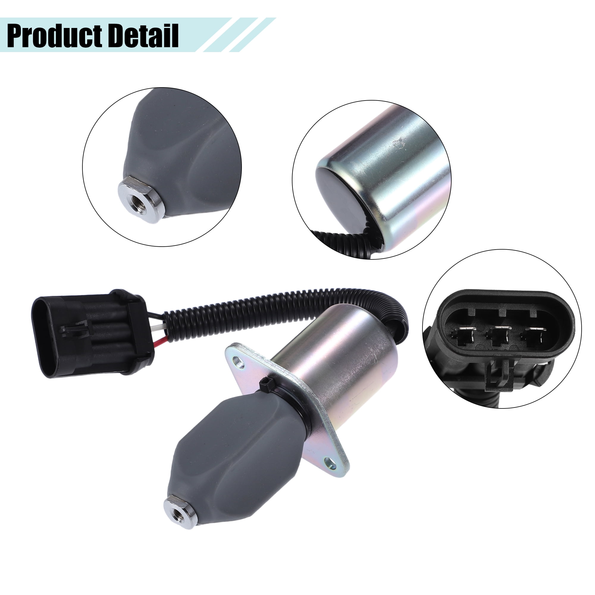 Unique Bargains Fuel Shut Off Stop Solenoid Valve 6681513 Fit for Skid Steer 325 328 331