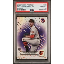 Graded 2023 Topps Pristine Grayson Rodriguez #209 Purple #/99 Rookie RC Baseball Card PSA 10 Gem Mint