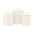 thumbnail image 2 of 10 Strawberry Street Burst Embossed 3 Piece Ceramic Canister Set, White, 2 of 3