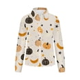 thumbnail image 5 of WFJCJPAF 2025 New Product Blouses for Women Plus Size ,Women's Halloween Long Sleeved Regular Casual Orange Series Printed Lapel Button Up Shirt - Beige XXL, 5 of 5