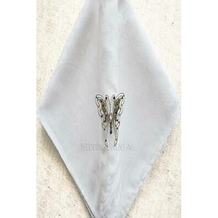 

6PK 20 x20 Jacquard Damask Polyester Napkin - White 96001(1pc)