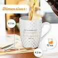 thumbnail image 2 of Christian Art Gifts Inspirational Novelty Ceramic Coffee & Tea Scripture Mug for Women: Strength & Dignity Encouraging Bible Verse Proverb, Gold Polka Dots, Lead & Cadmium-free Non-toxic Cup, 12 oz., 2 of 5