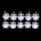 thumbnail image 5 of 10x Colgante de cristal multicolor poligonal para pendientes colgantes Collar Regalos de Navidad Blanco, 5 of 9