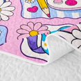 thumbnail image 5 of Manfei Cute Cartoon Daisy Quilt Full,Colorful Kawaii Schoolbag Full Bedspread Sets,3pcs,1 Coverlet and 2 Pillowcases, 5 of 7