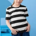 thumbnail image 4 of Kiijoy Toddler Girls Striped Short Sleeve T Shirt Casual Summer Tee Undershirt, Sizes 2-13, 4 of 7