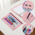 thumbnail image 4 of PYURTEP 12 Pack Pencil Case Large Capacity Double-Layer Pencil Pouch Oxford Cloth Pencil Bag B5 3-Ring Zipper Pouch for School Office, 4 of 5