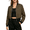 Brown, variant on CBASIHI Womens Cropped Bomber Jackets- Lightweight Casual Long Sleeve Hiking Traveling Fall Waterproof Windbreaker Jackets Gray Size 2XL