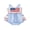 Sky Blue, variant on Cenuakty Baby Girl 4th of July Romper 3M 6M 12M 18M Patriotic Cute American Flag Embroidery Sleeveless Striped Jumpsuits