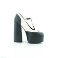 thumbnail image 3 of Jessica Simpson Selventa Black/Chalk Mary Jane Block Heel Platform Dress Pumps (Black/Chalk, 7), 3 of 8