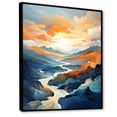 thumbnail image 2 of Designart "Whispering Scenery Of The Mountains" Landscape Mountains Floater Framed Canvas Wall Art, 2 of 5