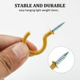 thumbnail image 3 of 10pcs Cup Hooks 1-1/4 Inch Vinyl Coated Screw-in Ceiling Wall Thread Hooks Great for Hanging Home Lignts Yellow, 3 of 7