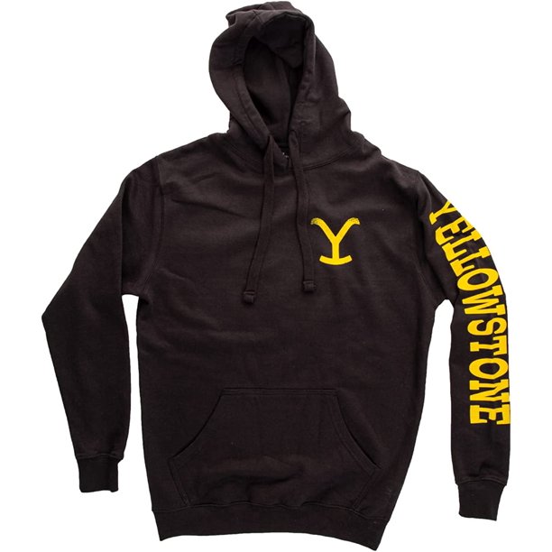 Yellowstone Men's Dutton Ranch Pullover Hoodie Black Medium