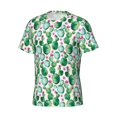 thumbnail image 5 of Vsdgher Cactus Plants Print Men's Dry Fit Mesh Athletic Shirts Moisture Wicking Tennis T-Shirt Tops, 5 of 9